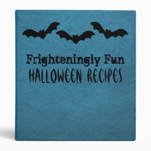 Trio of Bats Halloween Binder (1 inch), Dark Blue