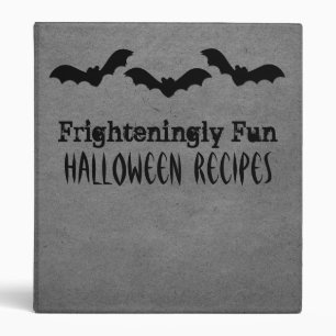 Trio of Bats Halloween Binder (1 inch), Grey