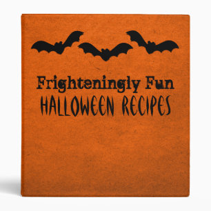 Trio of Bats Halloween Binder (1 inch), Orange