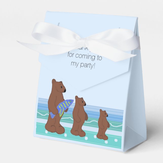 Trio of Bears Thank You Favor Box (Front Side)