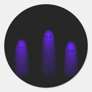 Trio of Ghosts ( Purple ) Classic Round Sticker