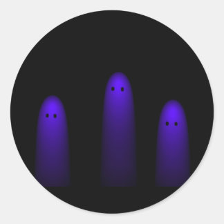 Trio of Ghosts ( Purple ) Classic Round Sticker