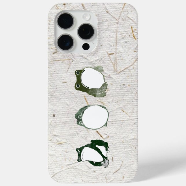 Trio of Grumpy Japanese Frogs Toads 19th Century  Case-Mate iPhone Case (Back)