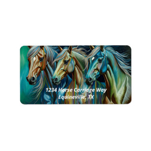 Trio of Horses Label