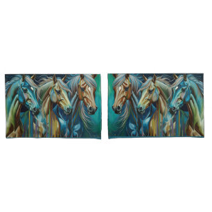 Trio of Horses  Pillowcase