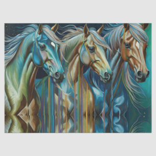 Trio of Horses Tissue Paper