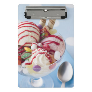 Trio of Ice Cream and Sweet Sundae Mini Clipboard