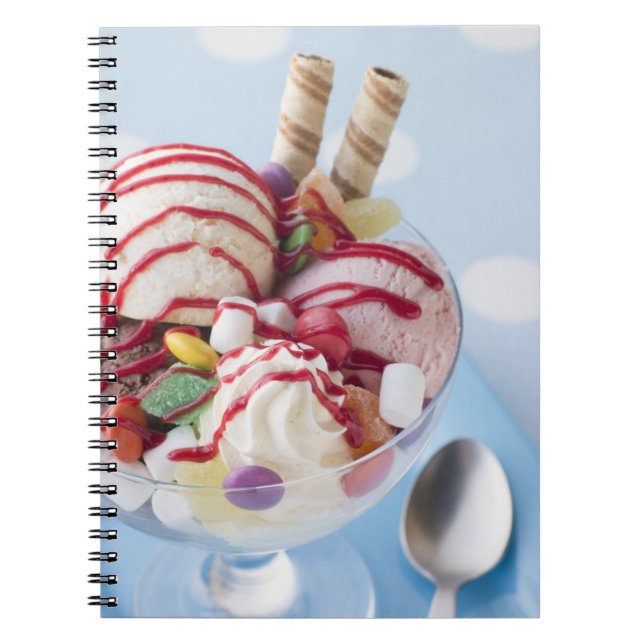 Trio of Ice Cream and Sweet Sundae Notebook (Front)