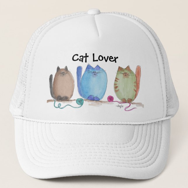 Trio of Kittens Trucker Hat (Front)