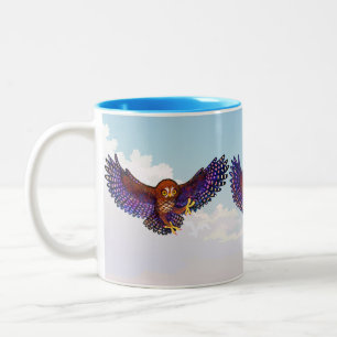 Trio of Owls Ruru Morepork Two-Tone Coffee Mug