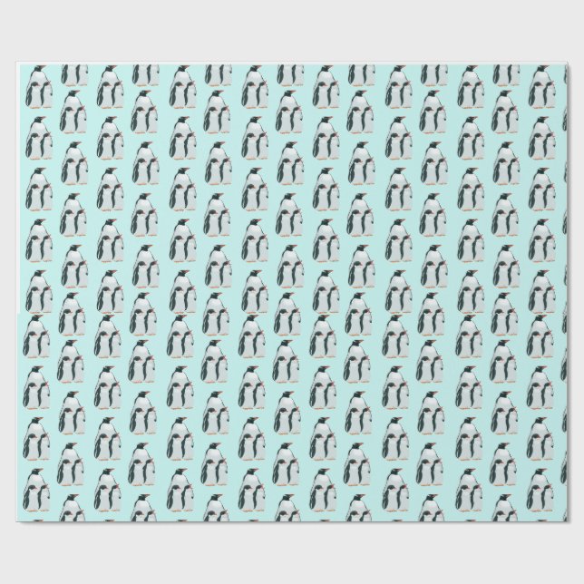 Trio of Penguins Wrapping Paper (Flat)