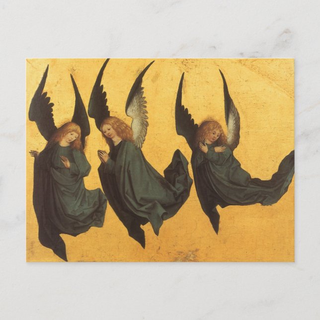 Trio of Renaissance Angels by Master of Housebook Holiday Postcard (Front)