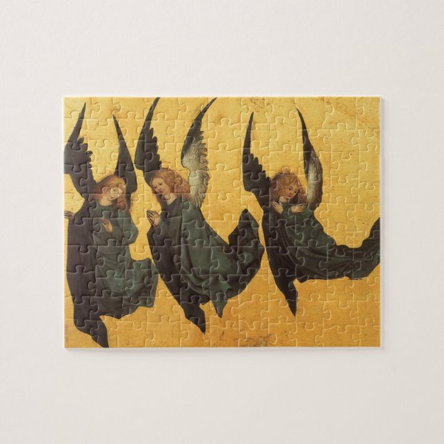 Trio of Renaissance Angels by Master of Housebook Jigsaw Puzzle (Horizontal)