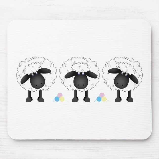 Trio Of Sheep Mouse Pad (Front)