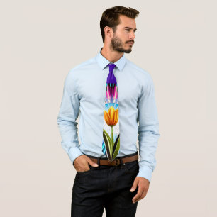Trio of Tulips: A Burst of Springtime Beauty Tie