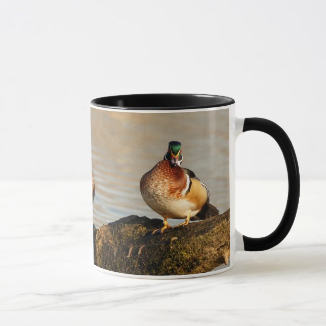 Trio of Wood Ducks on a Big Log Mug (Right)
