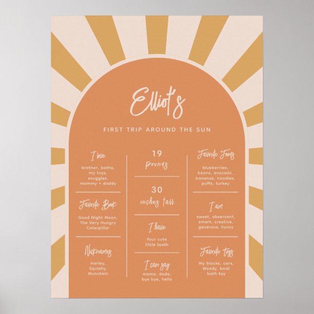 Trip Around the Sun Milestone Poster (Front)