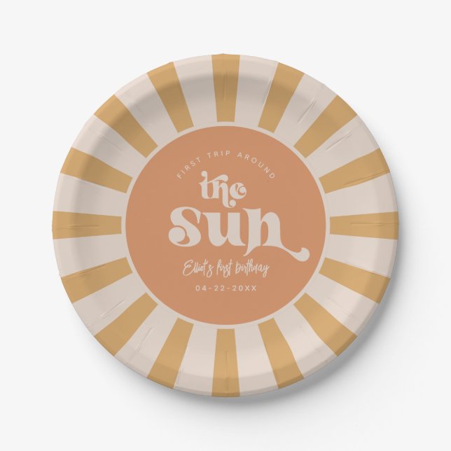 Trip Around the Sun Party Plates (Front)