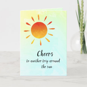 Trip Around The Sun Peaceful Zen Birthday Card