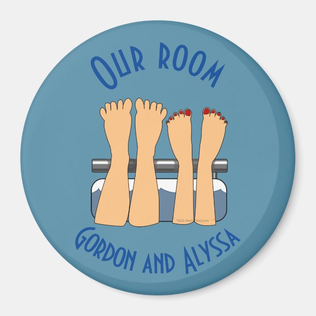  Trip Funny Feet Cruise Ship Stateroom Door Marker Magnet (Front)