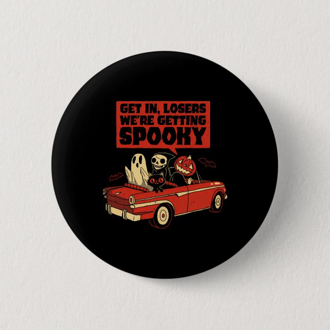 Trip Getting Spooky - Halloween  2 Inch Round Button (Front)