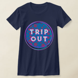 Trip Out Circles Purple Dots Blue Teal Hallucinate T-Shirt
