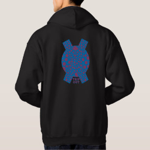 Trip Out Purple Dots Blue Hallucinate Circle Cross Hoodie