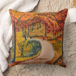 Trip the whole family throw pillow