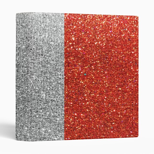 Trip to Italy Italian Flag Glitter Sparkle Bling Binder (Front/Spine)