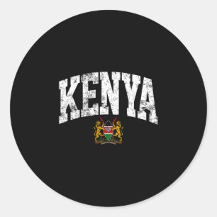 Trip To Kenya Vacation Kenya Home Kenya Friend Gif Classic Round Sticker