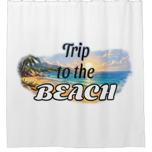 Trip to the Beach Tropical Sunset Escape Design