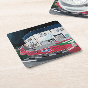 Trip to the Dentist Painting by Alfred Fox Square Paper Coaster