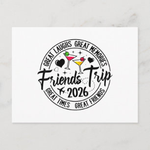 Trip Vacation 2026 Friends Matching Group Postcard