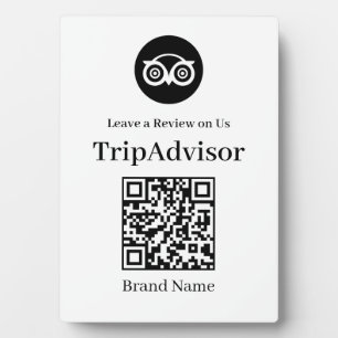 Tripadvisor QR Code Business Review Display Sign Plaque