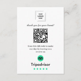 TripAdvisor QR Review Customer Feedback Insert 