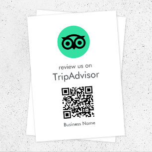 Tripadvisor Reviews Business Review QR Code Enclosure Card