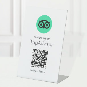 Tripadvisor Reviews Business Review QR Code Pedestal Sign