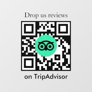 Tripadvisor Reviews QR Code Business Window Cling