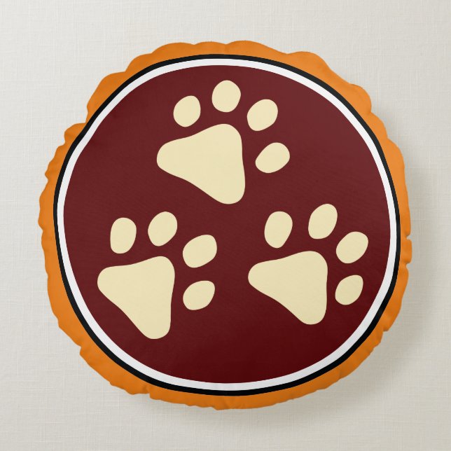 #Tripawds 3-Paw Plush Pillow (Front)