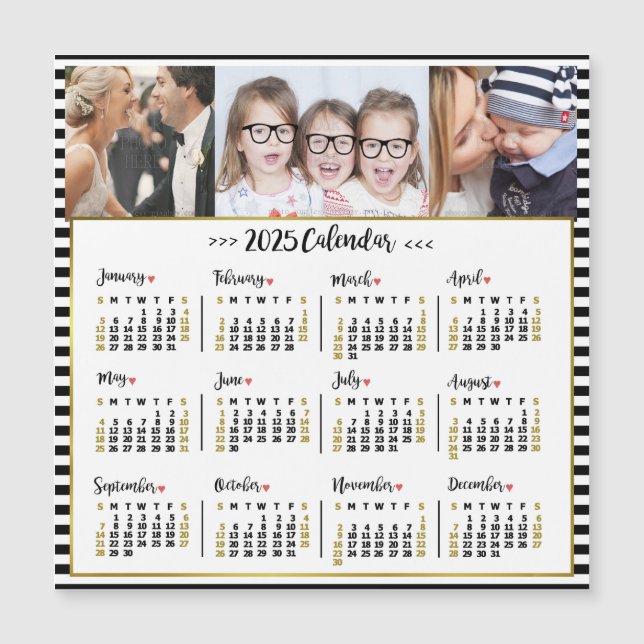 Tripes du calendrier 2024 | Magnet photos personna (Devant)