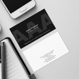 Triple A Big Investment Grade Bonds Black Business Card