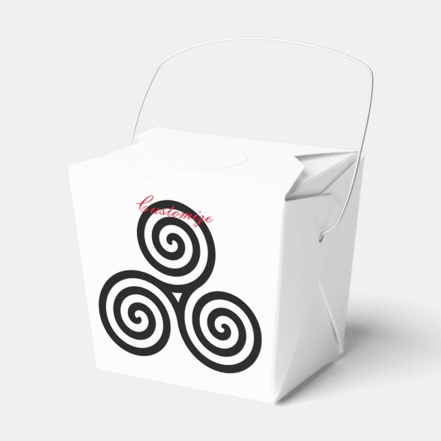 Triple Black Spirals Thunder_Cove Favor Box (Front Side)