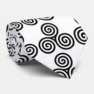 Triple Black Spirals Thunder_Cove Tie