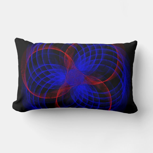 Triple Blueberry Accent Geometric Throw Pillow (Front)