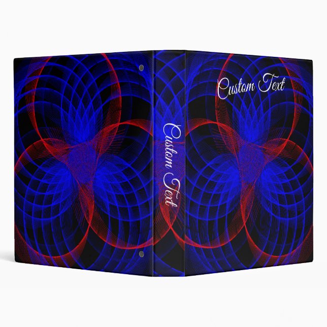 Triple Blueberry Color Accent Geometric Binder (Background)