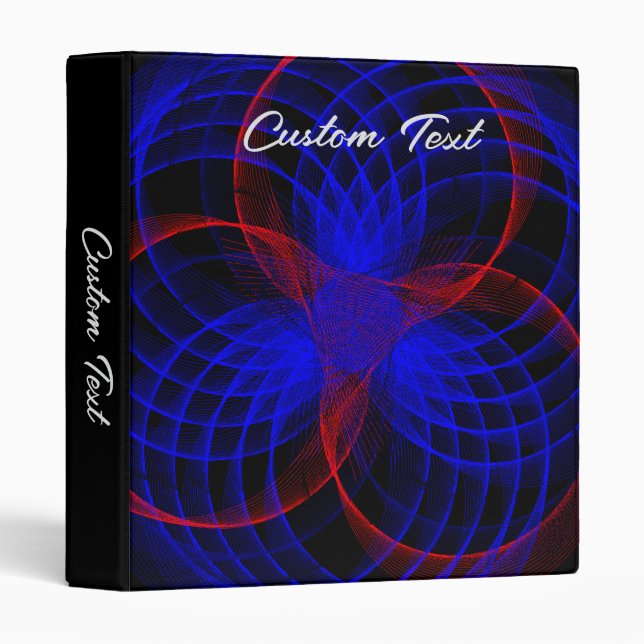 Triple Blueberry Colour Geometric Accent Binder (Front/Spine)