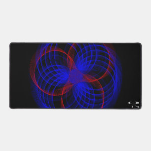 Triple Blueberry Colour Geometric Mouse Pad Mat