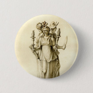 Triple-Bodied Hecate 2 Inch Round Button