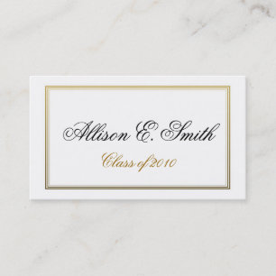 Triple Bordered Graduation Name Card