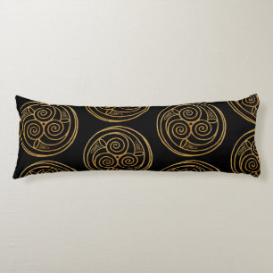 Triple Celtic Knot Swirl Mandala Body Pillow